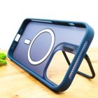 Чохол Baseus Smoke case Magsafe with Metal Stand для iPhone 15 Pro Max Dark Blue