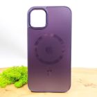Скляний матовий чохол з MagSafe для iPhone 12/12 Pro Dark Purple