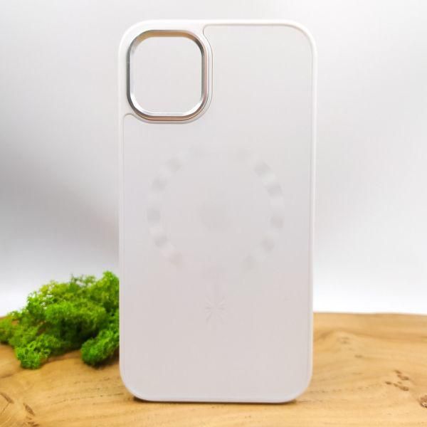 Скляний матовий чохол з MagSafe для iPhone 11 White