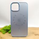 Скляний матовий чохол з MagSafe для iPhone 14 Light Blue