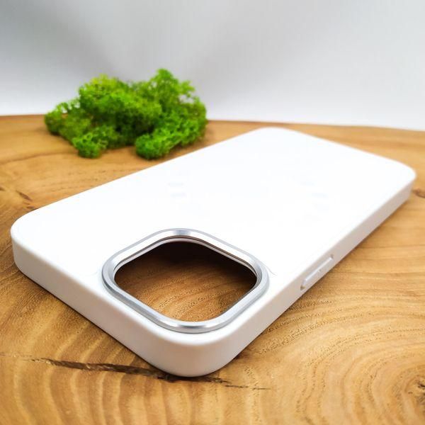 Скляний матовий чохол з MagSafe для iPhone 14 White(зас.тов.)