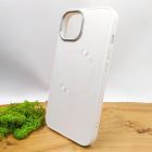 Скляний матовий чохол з MagSafe для iPhone 15 White(зас.тов.)