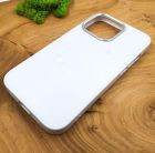 Скляний матовий чохол з MagSafe для iPhone 15 Pro White(зас.тов.)