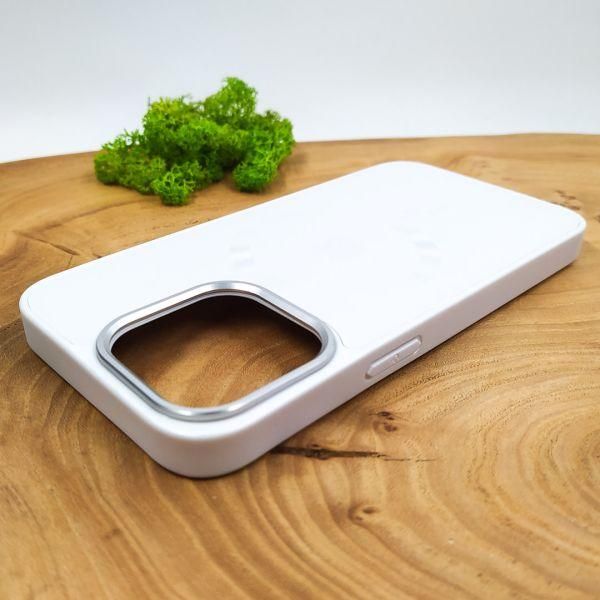 Скляний матовий чохол з MagSafe для iPhone 15 Pro White(зас.тов.)
