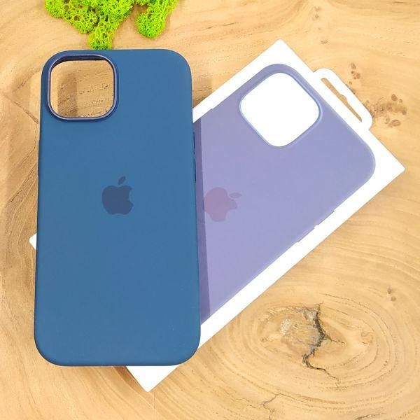 Чохол  Silicone Case with MagSafe для iPhone 15 Storm Blue