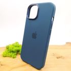 Чохол  Silicone Case with MagSafe для iPhone 15 Storm Blue