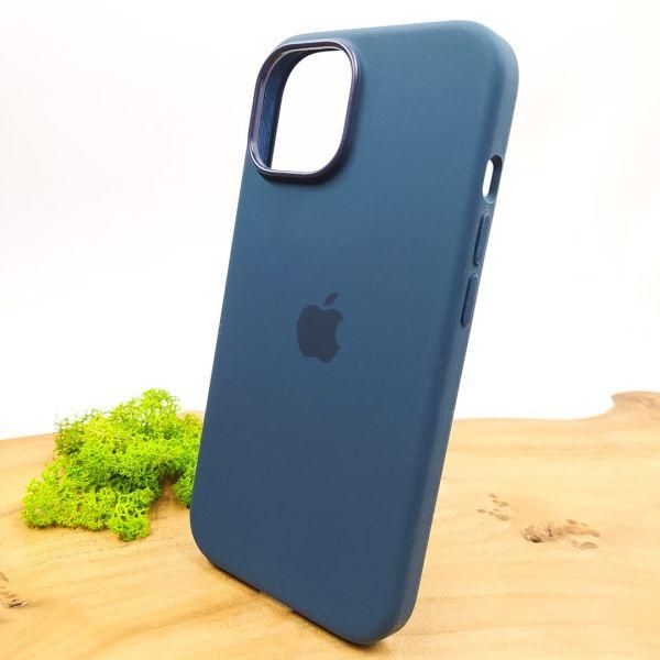 Чохол  Silicone Case with MagSafe для iPhone 15 Storm Blue