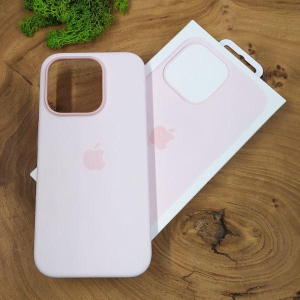 Чохол Silicone with MagSafe для iPhone 15 Pro Light Pink