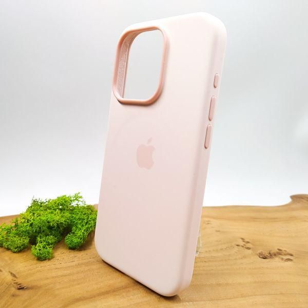 Чохол Silicone with MagSafe для iPhone 15 Pro Light Pink