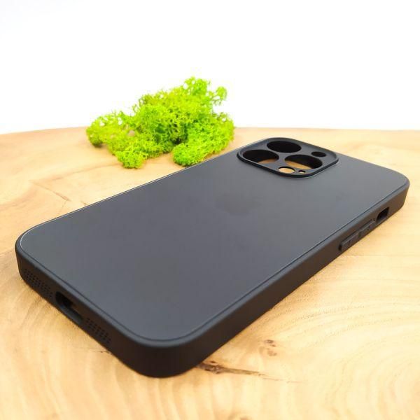 Матовий скляний чохол Glass case для iPhone 13 Pro Graphite