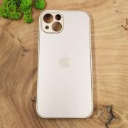 Матовий скляний чохол Glass case для iPhone 13 Gold