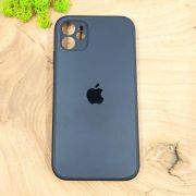 Матовий скляний чохол Glass case для iPhone 12 Graphite