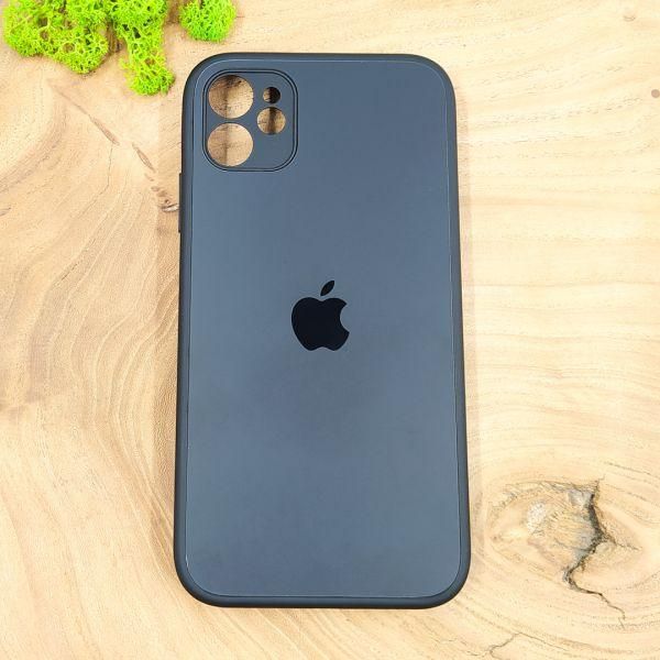 Матовий скляний чохол Glass case для iPhone 12 Graphite