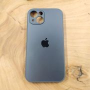 Матовий скляний чохол Glass case для iPhone 15 Graphite