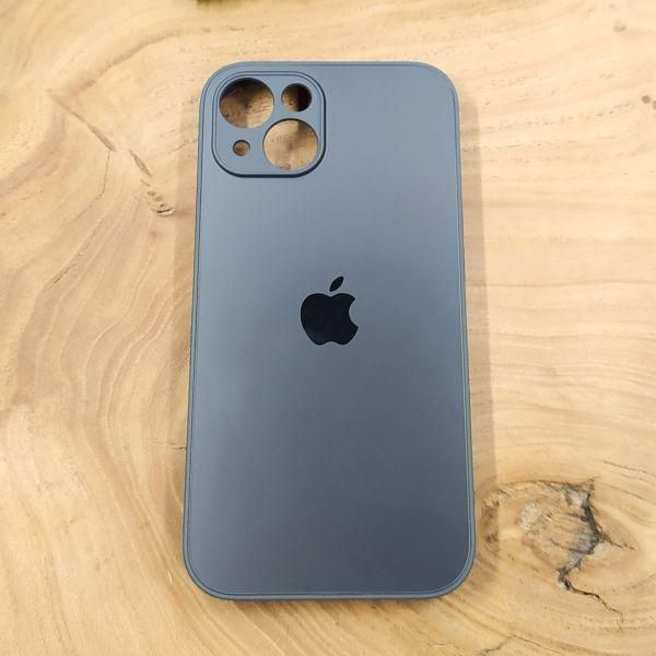 Матовий скляний чохол Glass case для iPhone 15 Graphite