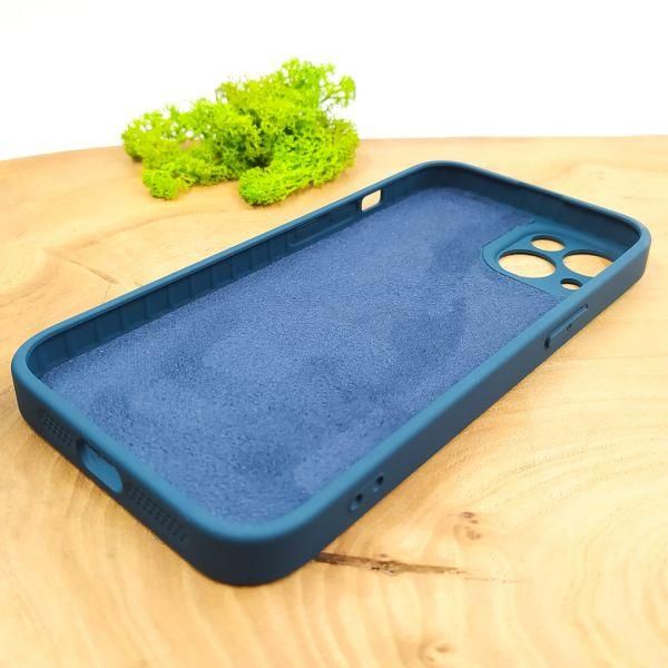 Матовий скляний чохол Glass case для iPhone 12 Pacific Blue(зас.тов.)