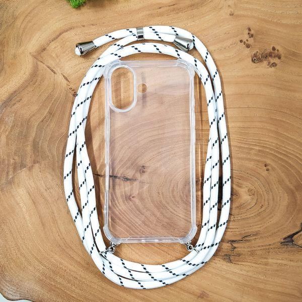 Чохол зі шнурком HOCO Crossbody case для iPhone 16 White