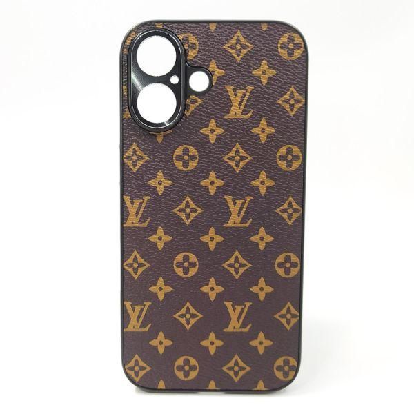 Шкіряний чохол Louis Vuitton leather case для iPhone 16 Brown