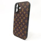 Шкіряний чохол Louis Vuitton leather case для iPhone 16 Brown