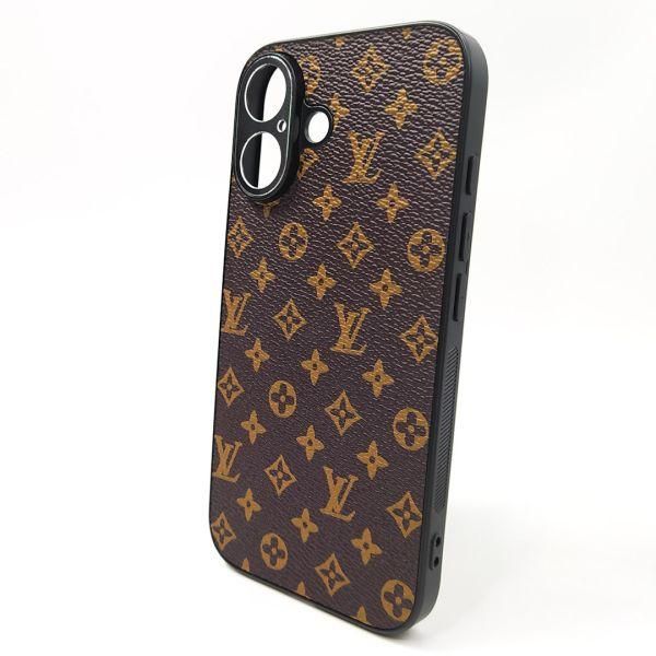 Шкіряний чохол Louis Vuitton leather case для iPhone 16 Brown