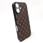Шкіряний чохол Louis Vuitton leather case для iPhone 16 Brown