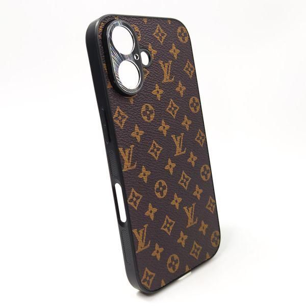 Шкіряний чохол Louis Vuitton leather case для iPhone 16 Brown