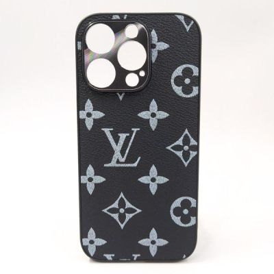 Шкіряний чохол Louis Vuitton leather case для iPhone 16 Pro Black(зас.тов.)