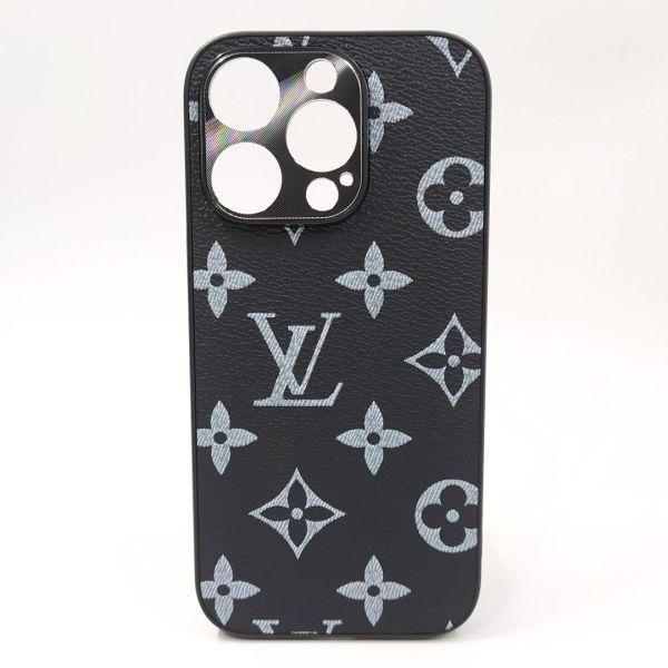 Шкіряний чохол Louis Vuitton leather case для iPhone 16 Pro Black(зас.тов.)