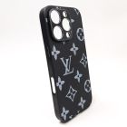 Шкіряний чохол Louis Vuitton leather case для iPhone 16 Pro Black(зас.тов.)