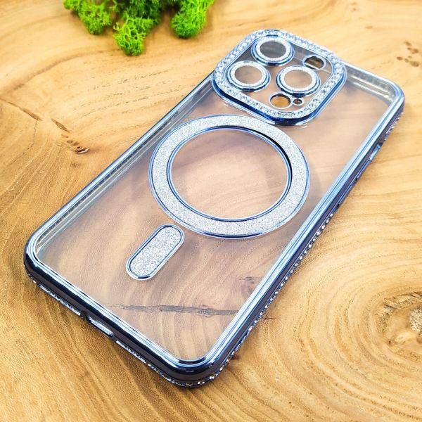 Чохол Hoco Diamond case with MagSafe для iPhone 16 Pro Light Blue(зас.тов.)