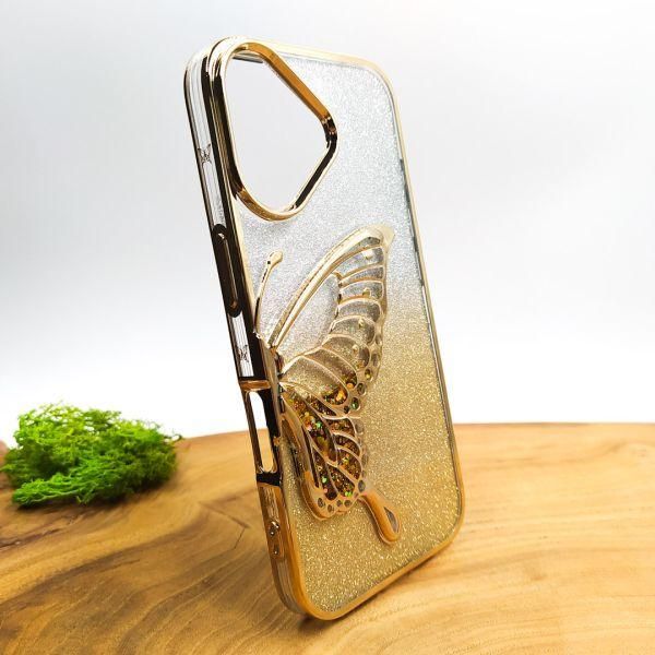 Чохол USAMS Butterfly case для iPhone 16 Gold