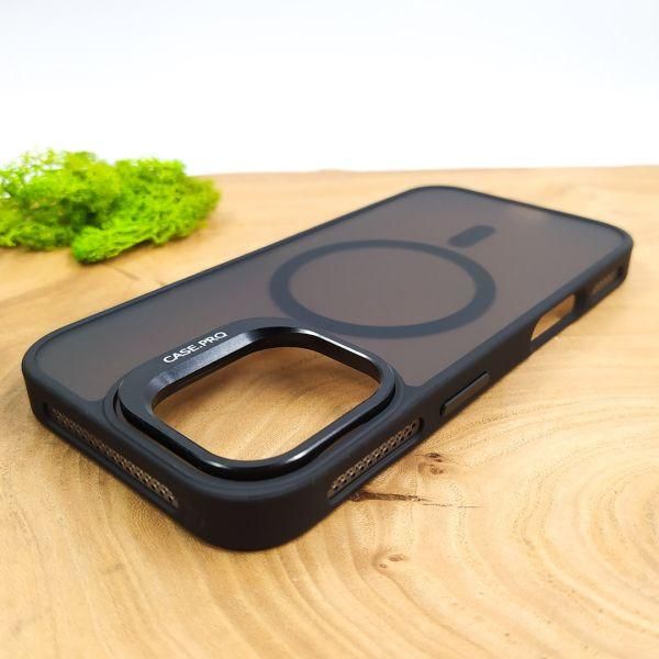 Чохол Baseus Smoke case Magsafe with Metal Stand для iPhone 16 Black