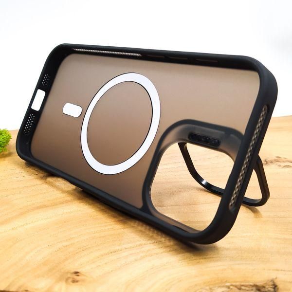 Чохол Baseus Smoke case Magsafe with Metal Stand для iPhone 16 Black