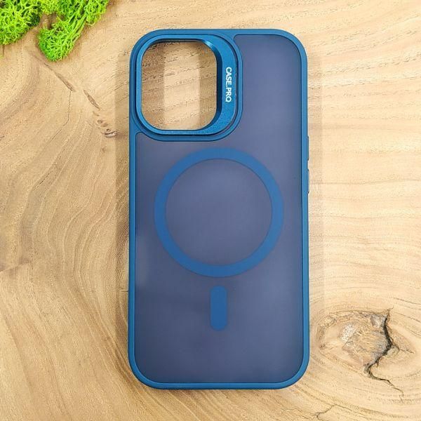 Чохол Baseus Smoke case Magsafe with Metal Stand для iPhone 16 Dark Blue
