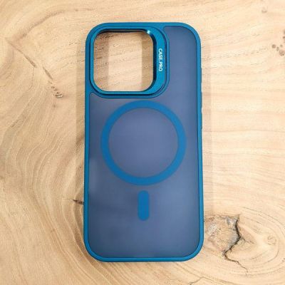 Чохол Baseus Smoke case Magsafe with Metal Stand для iPhone 16 Pro Max Dark Blue