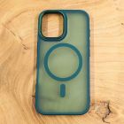 Чохол HOCO Smoke case Matte with MagSafe для iPhone 16 Dark Green(зас.тов.)
