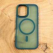 Чохол HOCO Smoke case Matte with MagSafe для iPhone 16 Dark Green(зас.тов.)