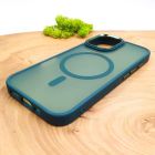 Чохол HOCO Smoke case Matte with MagSafe для iPhone 16 Dark Green(зас.тов.)