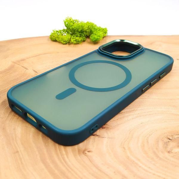 Чохол HOCO Smoke case Matte with MagSafe для iPhone 16 Dark Green(зас.тов.)