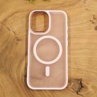 Чохол HOCO Smoke case Matte with MagSafe для iPhone 16 Pink(зас.тов.)
