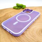 Чохол HOCO Smoke case Matte with MagSafe для iPhone 16 Light Purple(зас.тов.)