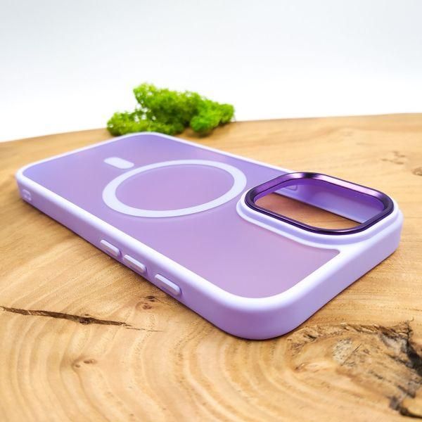 Чохол HOCO Smoke case Matte with MagSafe для iPhone 16 Light Purple(зас.тов.)