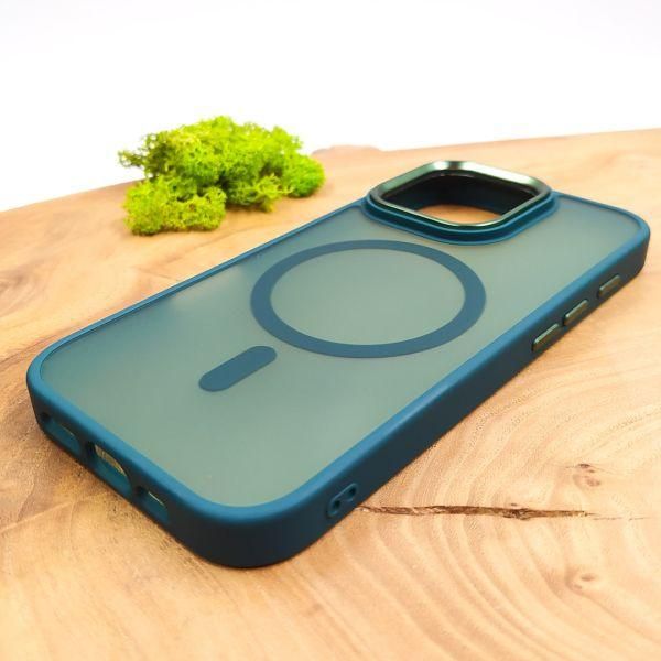 Чохол HOCO Smoke case Matte with MagSafe для iPhone 16 Pro Dark Green(зас.тов.)
