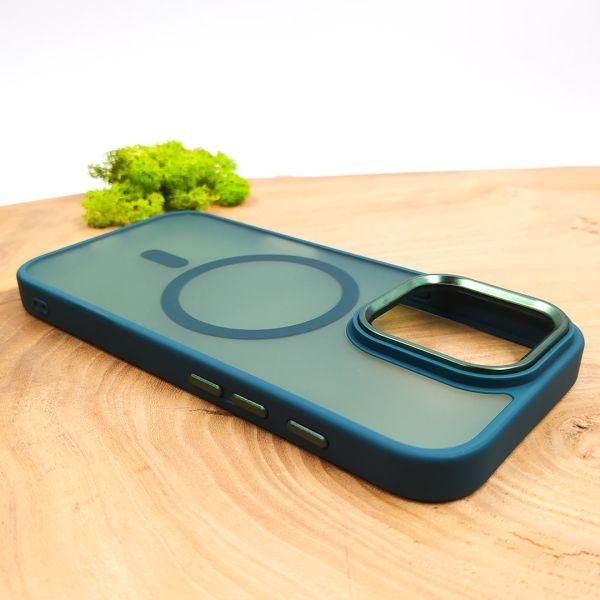 Чохол HOCO Smoke case Matte with MagSafe для iPhone 16 Pro Dark Green(зас.тов.)