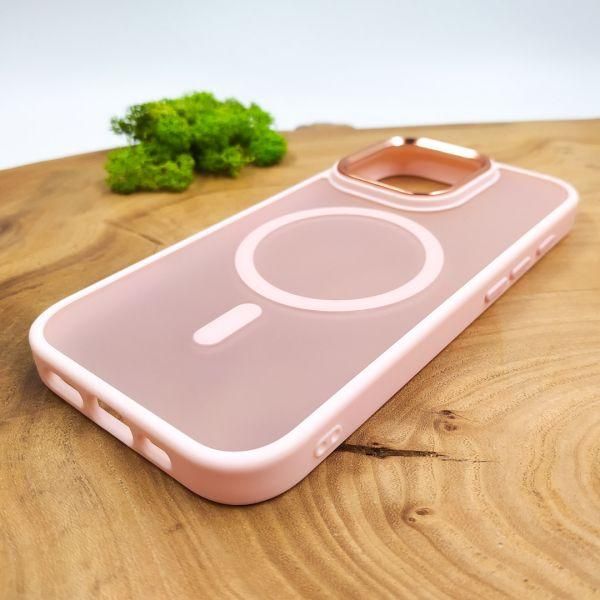 Чохол HOCO Smoke case Matte with MagSafe для iPhone 16 Pro Max Pink