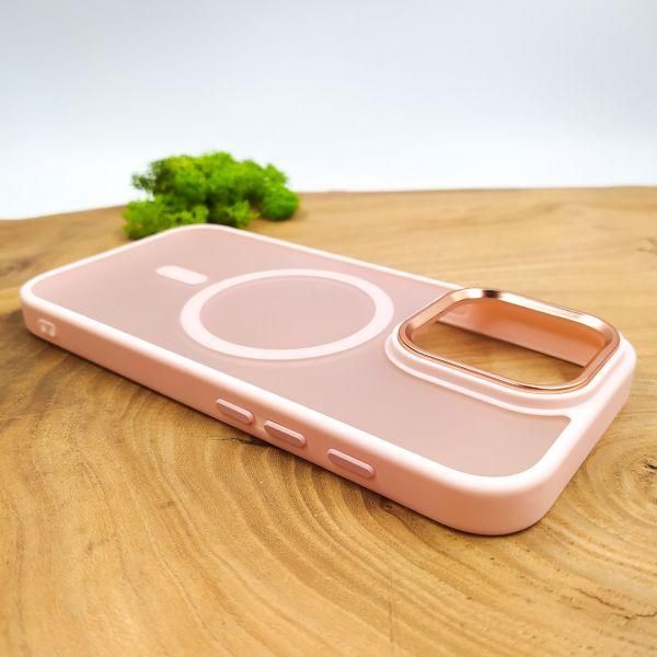 Чохол HOCO Smoke case Matte with MagSafe для iPhone 16 Pro Max Pink