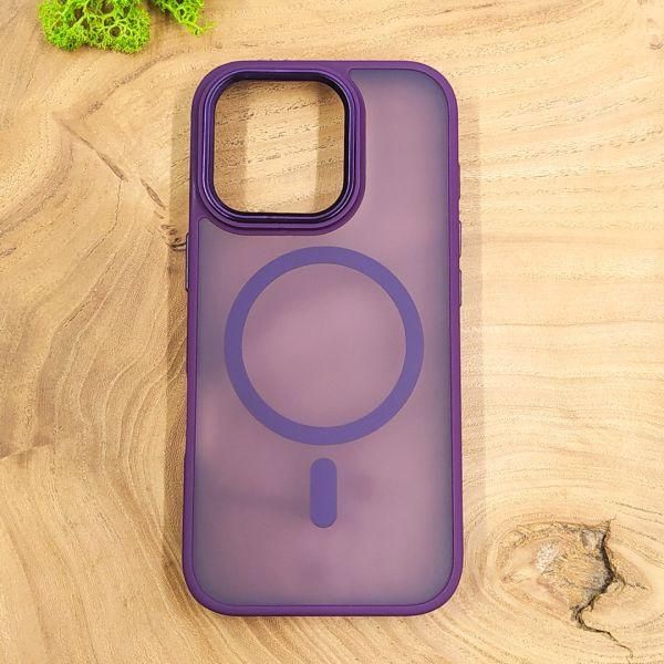 Чохол HOCO Smoke case Matte with MagSafe для iPhone 16 Pro Dark Purple(зас.тов.)
