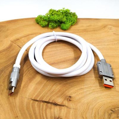 Кабель XO NB227 USB-Type-C 6A 1.2 m White(зас.тов.)