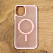 Чохол HOCO Smoke case Matte with MagSafe для iPhone 14 Pink