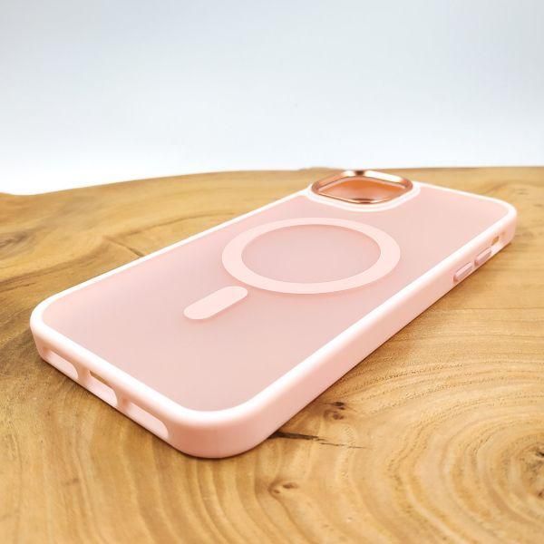Чохол HOCO Smoke case Matte with MagSafe для iPhone 14 Pink